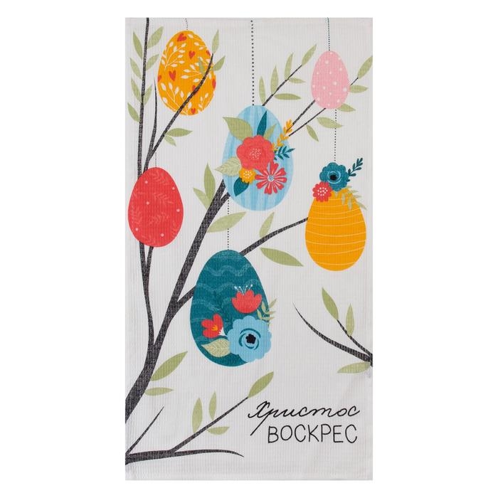 Полотенце Доляна &laquo;Христос Воскрес&raquo; 35х60 см, 100% хл, вафля 160 г/м2