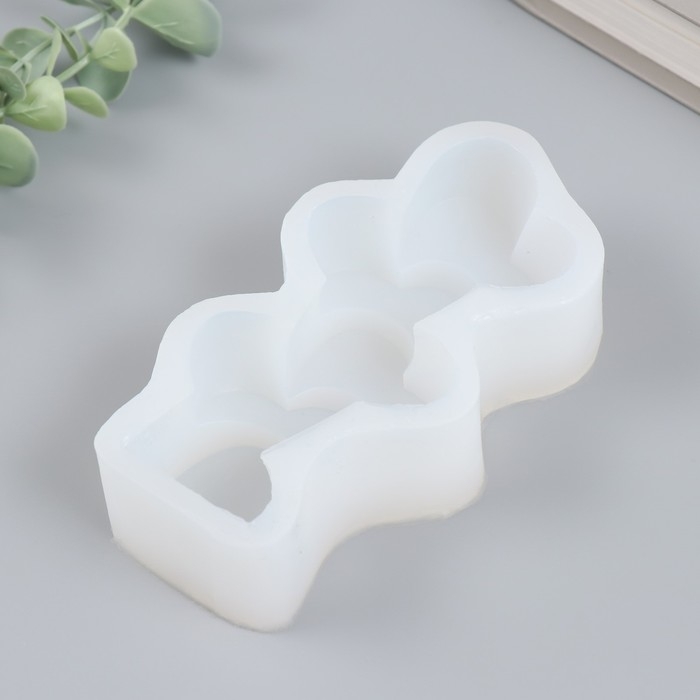 Молд силикон Молд силикон "Столбик из сердечек" 3,4х4,5х12,5 см