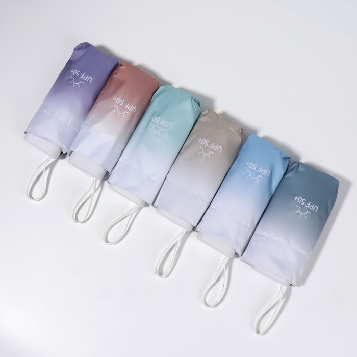 Зонт механический &laquo;Градиент&raquo;, эпонж, 5 сложений, 6 спиц, R = 43/50 см, D = 100 см, цвет МИКС