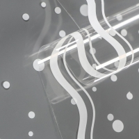 Пленка для цветов "Горох" белая 100 см х 5,5 м &plusmn; 5%, 200 гр, 40 мкм