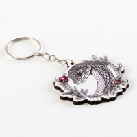 Брелок новогодний, для ключей, деревянный &laquo;Змея черная&raquo;, 5,2 х 9,3 см