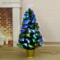 Ёлка фиброоптическая "Пучок радужный" 90 см d нижнего яруса 47 см 80 веток Ёлка фиброоптическая "Пучок радужный" 90 см d нижнего яруса 47 см 80 веток