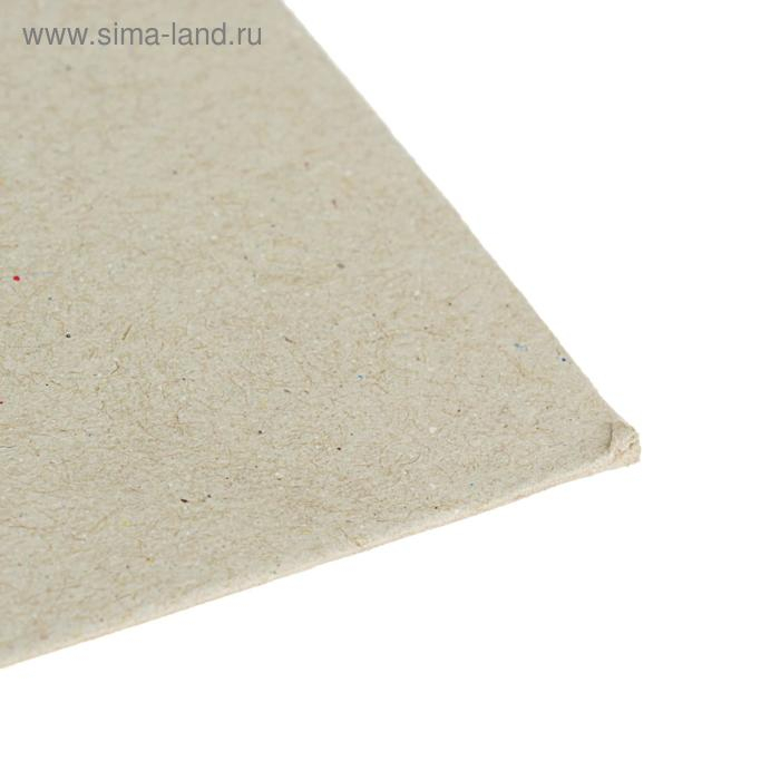 Картон переплётный 0.9 мм, 30 х 40 см, 50 листов, 540 г/м&sup2;, серый