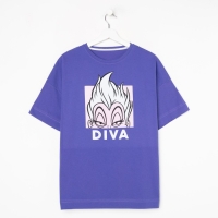 Футболка &laquo;Diva&raquo; Злодейки oversize, цвет фиолетовый