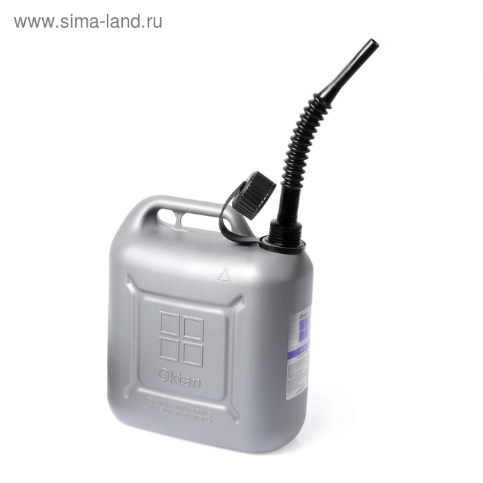 Канистра ГСМ Oktan METAL, 10 л, пластиковая, серая Канистра ГСМ Oktan METAL, 10 л, пластиковая, серая