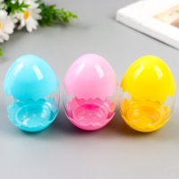 Баночка для скрапбукинга пластик "Яйцо со скорлупой" 157 мл цв.крышка МИКС 9,6х6х6 см Баночка для скрапбукинга пластик "Яйцо со скорлупой" 157 мл цв.крышка МИКС 9,6х6х6 см