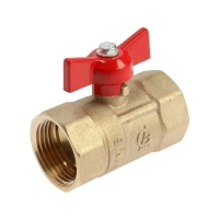 Кран шаровой "ГАЛЛОП" ПРАКТИК DN-25 130, внутренняя/внутренняя резьба 1", бабочка