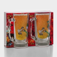 Набор пивных кружек «Приколисты», 330 мл, в подарочной упаковке, 2 шт, рисунок МИКС Набор пивных кружек «Приколисты», 330 мл, в подарочной упаковке, 2 шт, рисунок МИКС