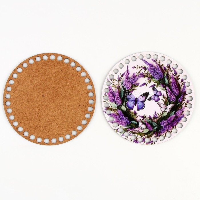 Донышки для вязания 2 в 1 &laquo;Весенняя нежность&raquo;, круг 15 см, хдф 3 мм