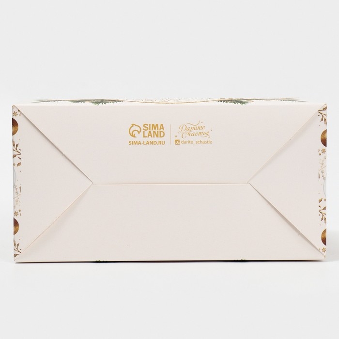 Коробочка для кексов &laquo;Шары&raquo;, 16 х 10 х 8 см, Новый год