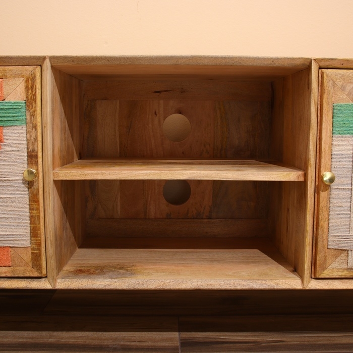 Тумба под ТВ "Кантри" 140х40х60 см, манговое дерево