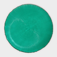Тарелка - блюдо подстановочное &laquo;Фейверк&raquo;, d=27 см, цвет изумрудный