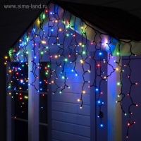 Гирлянда "Бахрома" 3 х 0.9 м , IP65, УМС, тёмная нить каучук, 232 LED, свечение мульти, 220 В Гирлянда "Бахрома" 3 х 0.9 м , IP65, УМС, тёмная нить каучук, 232 LED, свечение мульти, 220 В