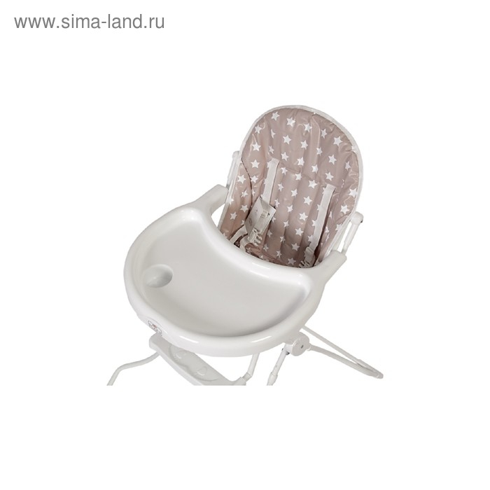 Стульчик для кормления Polini kids 152 &laquo;Звезды&raquo;, цвет макиато-белый