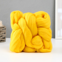 Шерсть для валяния 100% тонкая мериносовая шерсть 100гр (12 желток)