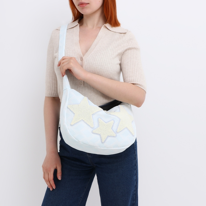 Сумка молодёжная на молнии, цвет голубой Сумка молодёжная на молнии, цвет голубой