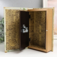 Сейф-книга дерево кожзам "Ромашки в вазе" 21х13х5 см