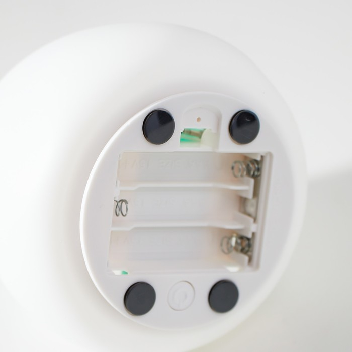 Ночник Ночник "Антистресс мякиш котенок" LED RGB от батареек 3ААА 9,5х9,5х10,5 см RISALUX