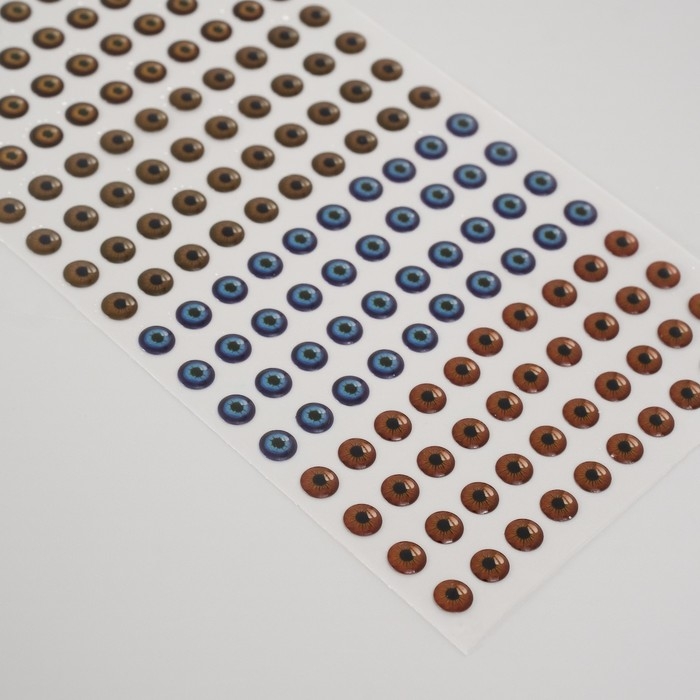 Наклейка пластик "Радужка глаза" 0,6 см d=20х9 см