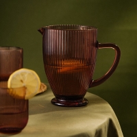 Кувшин для воды стеклянный SL Home &laquo;Модерн&raquo;, 1,2 л, 19,5&times;13&times;18,5 см, цвет розовый