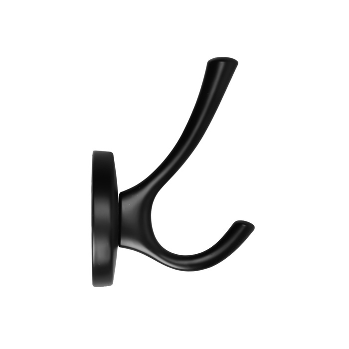 Крючок мебельный CAPPIO STRONG, двухрожковый, черный