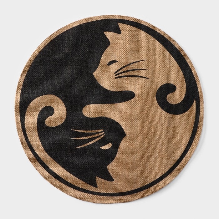 Салфетка сервировочная на стол &laquo;Инь и ян&raquo;, 38&times;38 см