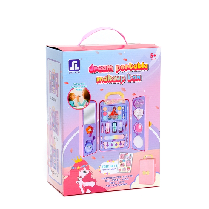 Набор косметики для девочки Набор косметики для девочки "Шкафчик косметики", с украшением