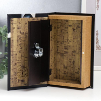 Сейф-книга дерево, кожзам "История успеха. Книга финансов" 21х13х5 см