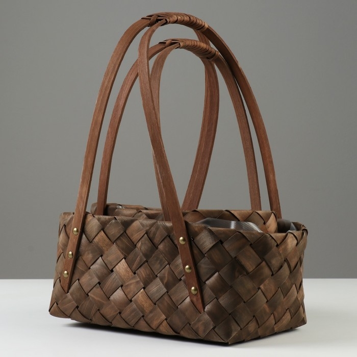 Набор корзин плетеных, 31х21х13/35,5 см, 22х11,5х13,5/31,5 см, 2 шт, секвойя Набор корзин плетеных, 31х21х13/35,5 см, 22х11,5х13,5/31,5 см, 2 шт, секвойя