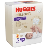 Подгузники-трусики Huggies Elite Soft 3 (6-11кг), 25 шт Подгузники-трусики Huggies Elite Soft 3 (6-11кг), 25 шт