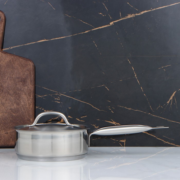 Сотейник, 1,2 л, d=16 см, h=6 см, металлическая крышка, капульное дно, индукция Сотейник, 1,2 л, d=16 см, h=6 см, металлическая крышка, капульное дно, индукция