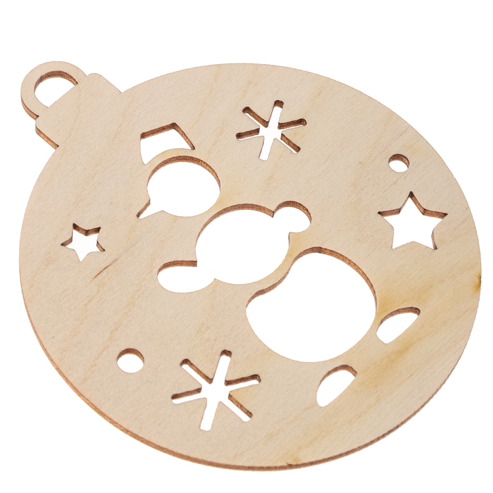 Заготовки для творчества на новый год «Шары с простыми рисунками», 5 шт Заготовки для творчества на новый год «Шары с простыми рисунками», 5 шт