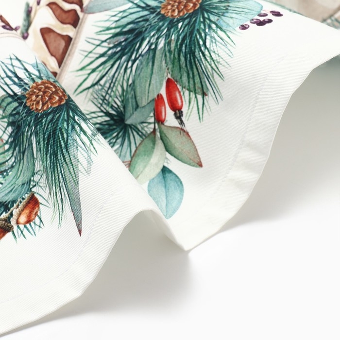 Набор столовый  New Years treat скат.150х220см +/-3см с ВГМО, салф.40х40см-12 шт, 100%хл