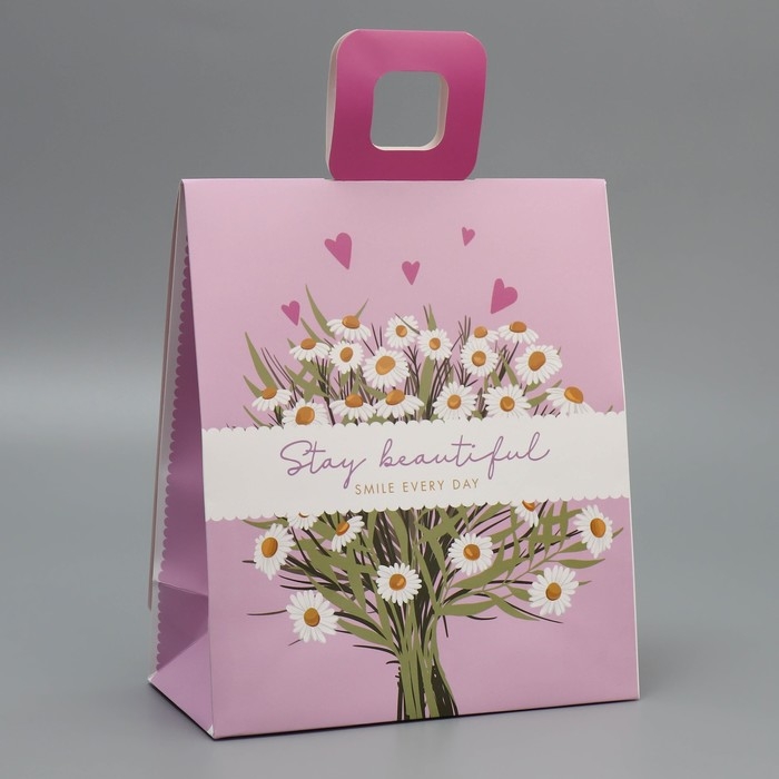 Пакет подарочный с формовым клапаном, упаковка, &laquo;Вдохновляй&raquo;, 23 х 27 х 11.5 см