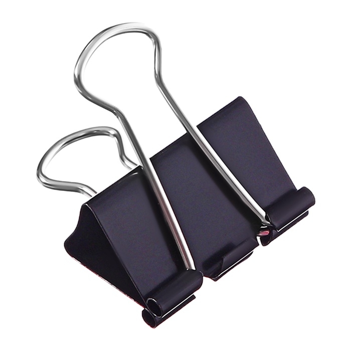 Зажимы для бумаг 32 мм, 12 штук, чёрные Зажимы для бумаг 32 мм, 12 штук, чёрные