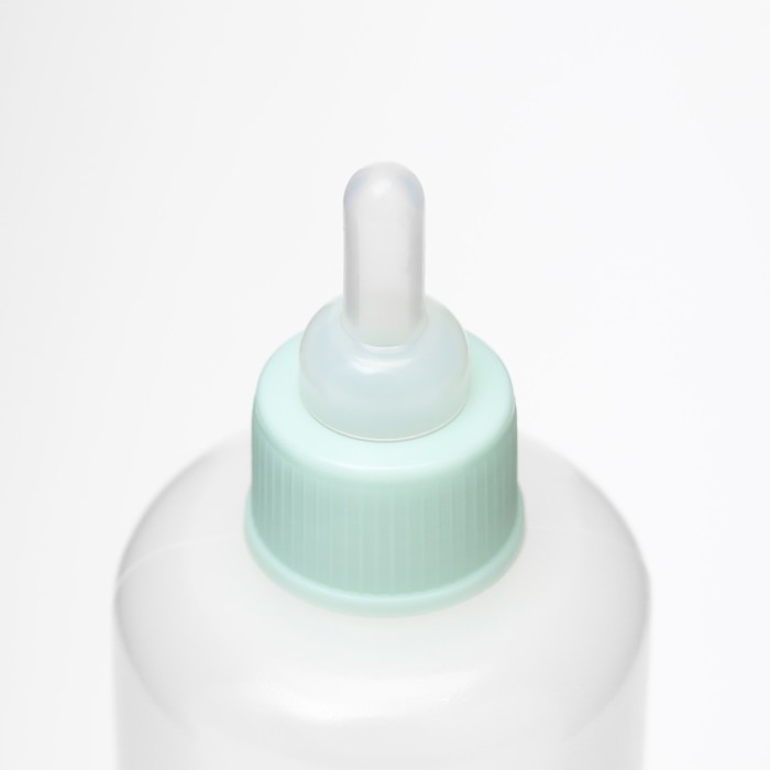 Бутылочка для вскармливания с мерной шкалой, 100 мл (соска+воронка), синяя