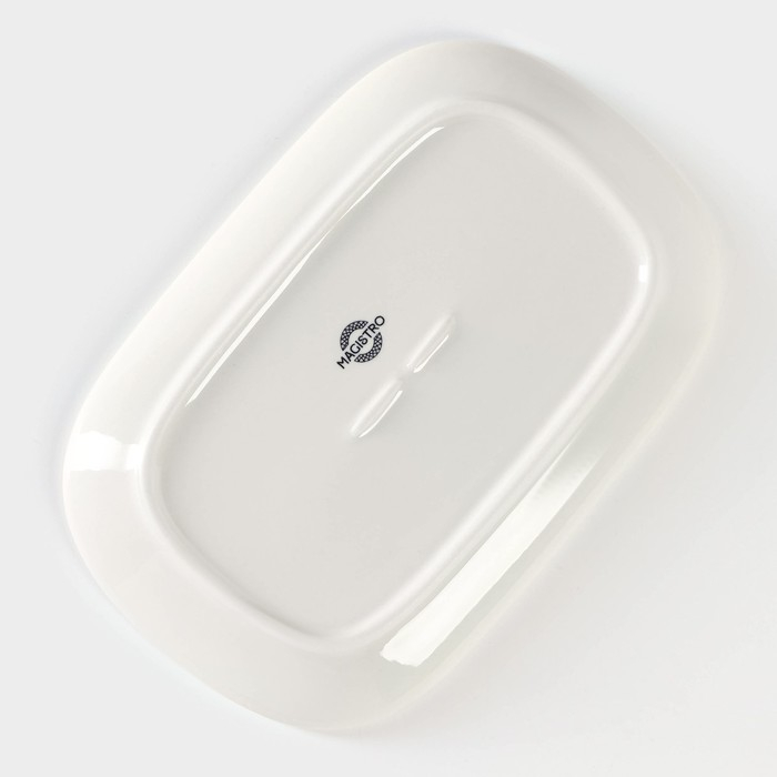 Блюдо фарфоровое для подачи Magistro Ocean, 20&times;13 см, цвет синий