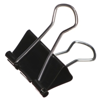 Набор зажимов для бумаг 32 мм, 24 штук, в пластиковой тубе, черные Набор зажимов для бумаг 32 мм, 24 штук, в пластиковой тубе, черные