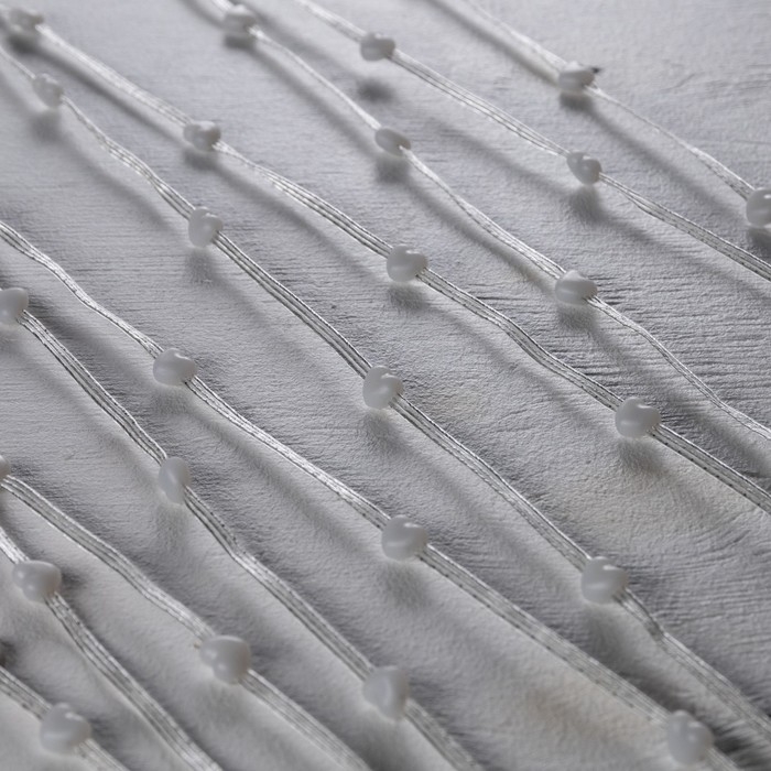 Умная гирлянда &laquo;Нить&raquo; 5 м роса с насадками &laquo;Сердечки&raquo;, IP20, серебристая нить, 50 LED, пульт ДУ, приложение, свечение RGB, USB