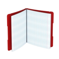 Тетрадь 48 листов в клетку, ErichKrause FolderBook, съёмная пластиковая обложка, на резинке, блок офсет 100% белизна, красная Тетрадь 48 листов в клетку, ErichKrause FolderBook, съёмная пластиковая обложка, на резинке, блок офсет 100% белизна, красная