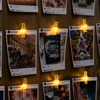 Гирлянда «Нить» 2 м роса с насадками «Прищепки-тыквы», IP20, серебристая нить, 20 LED, батарейки ААх2 (нет в копмплекте), свечение тёплое белое Гирлянда «Нить» 2 м роса с насадками «Прищепки-тыквы», IP20, серебристая нить, 20 LED, батарейки ААх2 (нет в копмплекте), свечение тёплое белое