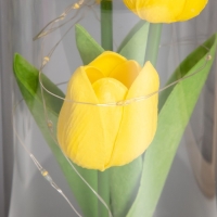 Ночник колба «Тюльпаны» LED 3хААА желтый 10,5х10,5х22см Ночник колба «Тюльпаны» LED 3хААА желтый 10,5х10,5х22см