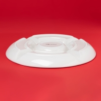 Менажница новогодняя Доляна &laquo;Парк аттракционов&raquo;, 5 ячеек, 25,5&times;3,1 см, керамика, цвет белый