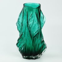 Ваза для цветов &laquo;Изумруд&raquo; из зеленого стекла 32&times;10,5&times;10,5 см