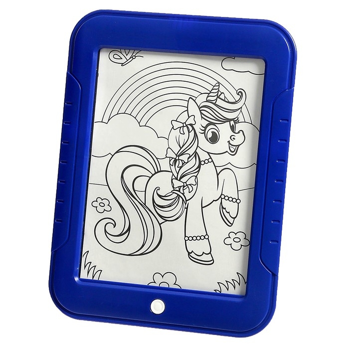 Планшет для рисования &laquo;Волшебный единорог&raquo;, 6 неоновых фломастеров, 6 картинок, 8 световых эффектов