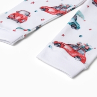 Пижама детская MINAKU "New Year's cars", цвет белый, рост 86-92 см Пижама детская MINAKU "New Year's cars", цвет белый, рост 86-92 см