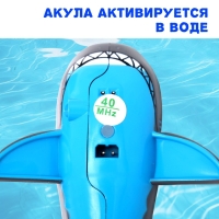Акула &laquo;Белая&raquo;, радиоуправляемая, плавает, работает от аккумулятора, цвет серый
