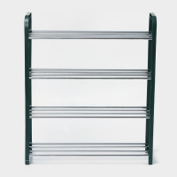 Обувница Доляна, 4 яруса, 50&times;19&times;59 см, цвет зелёный