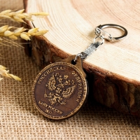 Брелок &laquo;Счастливый рубль&raquo;, двусторонний, береста