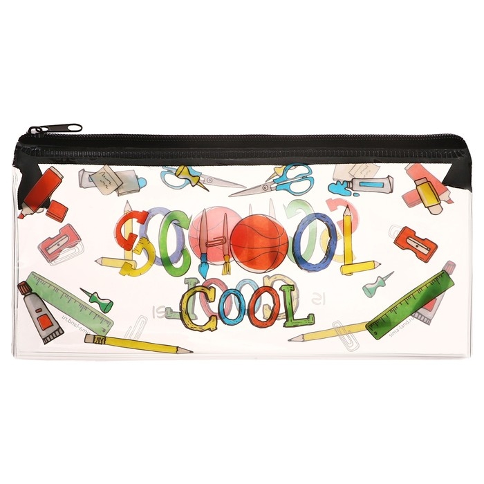 Пенал мягкий Пенал мягкий "Школьная пора" Calligrata, 95х205 мм, 1 отделение, плоский, ПВХ